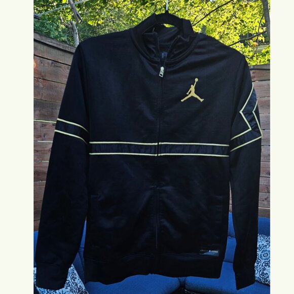Black & Gold Jordan X Limited Edition Asahd Track Jacket Full Zip Youth XL - Picture 1 of 4